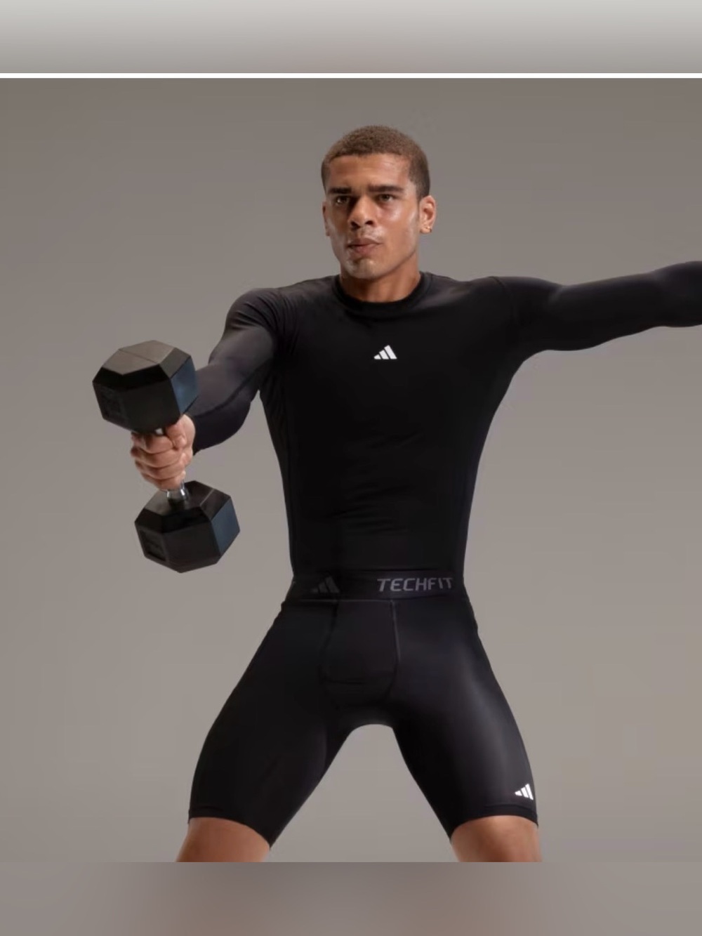 NWT Adidas Men’s Climacool Techfit Compression Long Sleeve Tee, XL